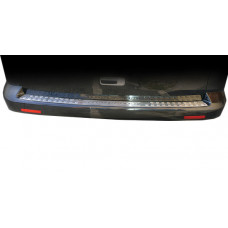 Накладка на задний бампер прямая (Omsa, нержавейка) для Volkswagen T5 Transporter 2003-2010 гг