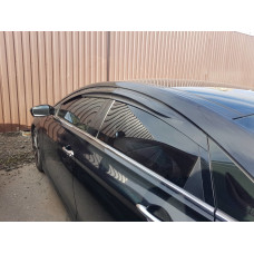 Ветровики на окна (4 шт., Sunplex Sport) для Hyundai Sonata YF 2010-2014 гг