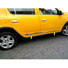 Дверные Молдинги Нержавеющая Сталь (4 шт) для Renault Sandero 2013-2022 гг