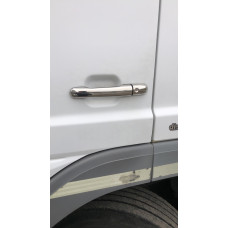 Накладки на ручки (2 шт, нерж) OmsaLine - Італійська нержавіюча сталь для Mercedes Atego 1998-2004 рр