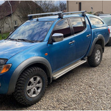 Поперечины на гладкую крышу (2 шт, Asaf V4) для Mitsubishi L200 2006-2015 гг