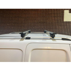 Багажник (поперечини) на звичайні рейлінги під ключ Wizard V1 (2 шт) 125 см, Сірий для Citroen Jumpy 2007-2017 рр