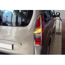 Хромированные Накладки на Задние Фонари (2 шт, Нержавейка) Carmos для Peugeot Partner Tepee 2008-2018 гг