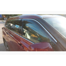 Ветровики с хромированным молдингом Niken Luxury (4 шт) для Toyota Highlander 2019- гг