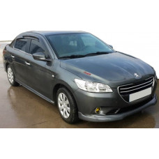 Боковые пороги 2012-2017 (грунтованные под покраску) для Peugeot 301 2012- гг