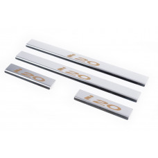 Накладки на пороги Carmos V1 (4 шт, нержавейка) для Hyundai I-20 2008-2012 гг