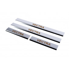 Накладки на пороги Carmos (4 шт, нержавейка) для Opel Vectra B 1995-2002 гг