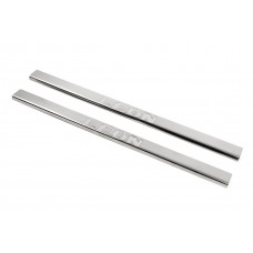 Накладки на пороги Carmos (2-дверные, нержавейка) для Seat Leon 2013-2020 гг