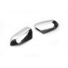 Накладки на Зеркала (2 шт., Нержавейка) OmsaLine - Итальянская Нержавейка для Skoda Octavia II A5 2006-2010 гг