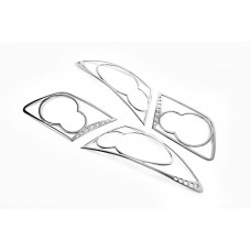 Хромированные накладки на задние фонари (2 шт., пластик) для Mazda 6 2003-2008 гг