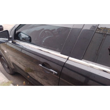 Наружные молдинги окон нержавейка (4 шт.) Carmos - Турецкая Нержавеющая Сталь для Mitsubishi Lancer X 2008- гг