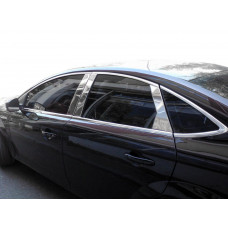 Накладки на дверные стойки из нержавеющей стали для Ford Mondeo 2008-2014 гг