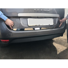 Накладка на багажник (для Grand, нержавейка) Carmos - Турецкая Нержавеющая Сталь для Renault Scenic/Grand 2009-2016 гг