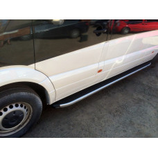 Боковые пороги Fullmond (2 шт, алюминий) Long/ExtraLong для Mercedes Sprinter W906 2006-2018 гг