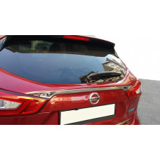 Хромированная накладка над номером (нержавейка) OmsaLine - Итальянская Нержавейка для Nissan Qashqai 2014-2021 гг