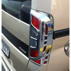 Хромированные накладки на задние фонари с изгибом (2 шт, пластик) для Citroen Nemo 2007-2017 гг