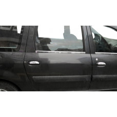 Хромированные Накладки на Ручки (4 шт., Нержавейка) Carmos - Турецкая Нержавеющая Сталь для Renault Logan MCV 2005-2013 гг