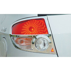 Хромированные накладки на задние фонари (2 шт., пластик) для Hyundai Getz 2002- гг