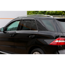 Ветровики с хромированным молдингом Niken Luxury (4 шт) для Mercedes GLE/ML сlass W166 2011-2018 гг