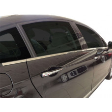 Нижние молдинги окон нержавейка (6 шт) OmsaLine - Итальянская Нержавейка для Citroen C-5 2008-2017 гг