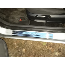 Накладки на пороги Carmos V2 (4 шт., нерж.) для Ford Focus III 2011-2017 рр