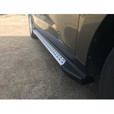 Боковые Пороги OEM-BMW-V2 (2 шт, пластик) для Hyundai IX-35 2010-2015 гг