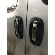 Хромированные Накладки на Ручки (4 шт., Нержавейка) Carmos - Турецкая Нержавеющая Сталь для Fiat Fiorino/Qubo 2008-2024 гг