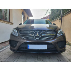 Тюнинг решетка радиатора (Diamond Silver) С местом под камеру для Mercedes GLE coupe C292 2015-2019 гг