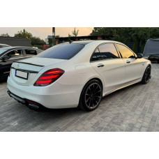 Задній дифузор BRB (під фарбування, 2018-2025) для Mercedes S-сlass W222 рр