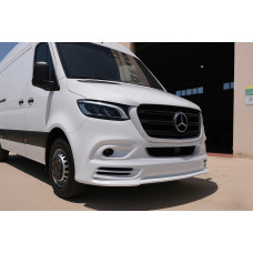 Накладка на передний бампер V3 (грунт под покраску) для Mercedes Sprinter W907/W910 2018- гг