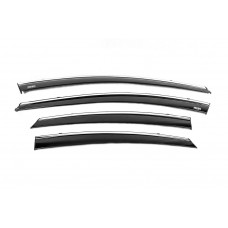 Вітровики з хромованим молдингом (4 шт, Niken) для Hyundai Elantra (MD/UD) 2011-2015 рр