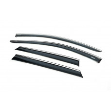 Вітровики з хромованим молдингом (4 шт, Niken) для Kia Niro 2016- рр