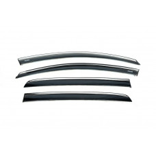 Вітровики з хромованим молдингом Niken (HB, 4 шт) для Volkswagen Golf 6 2008-2014 рр