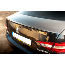 Спойлер LIP (Sunplex, черный) (119,2см*7,3см) для Skoda Superb 2015-2024 гг