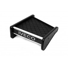 Полиця на панель (Чорна з чорною ниткою) для Iveco Daily 1999-2006 рр