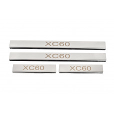 Накладка на пороги (4 шт, нерж) для Volvo XC60 2017- рр