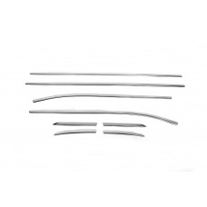 Нижние молдинги окон нержавейка (8 шт) для Ford Fiesta 2017- гг