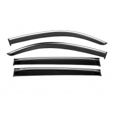 Ветровики с хромированным молдингом Niken Luxury (4 шт) для Mercedes EQB 2021- гг