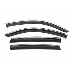 Вітровики з хромованим молдингом Niken Luxury (4 шт) для Mercedes EQC 2019-2023 рр