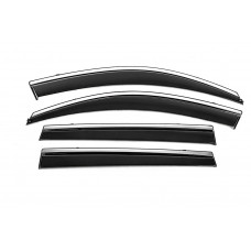 Вітровики з хромованим молдингом Niken Luxury (4 шт, Long) для Toyota Rav 4 2006-2013 рр