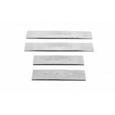 Накладки на пороги Carmos V2 (4 шт, нерж) для Dacia Lodgy 2012-2022 гг