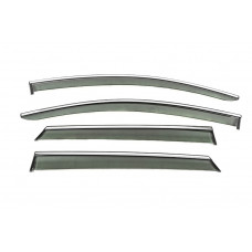 Вітровики з хромованим молдингом Niken Luxury (4 шт) для Toyota bZ4X 2022- рр