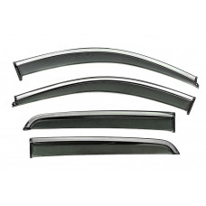 Ветровики с хромом Niken Luxury (4 шт) для Dacia Spring