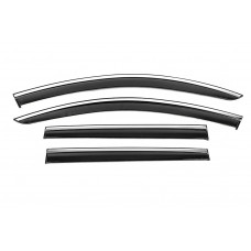 Ветровики с хромированным молдингом Niken Luxury (SW, 4 шт) для Volkswagen Passat B7 2012-2015 гг