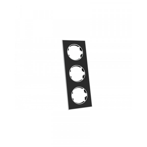 Рамка RIGHT HAUSEN LAURA 3-я горизонтальная черная HN-015272