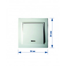 Выключатель RIGHT HAUSEN KIRA 1-й внутренний с подсветкой белый HN-016021