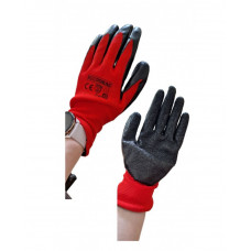 Перчатки пена КРАСНАЯ палец черный