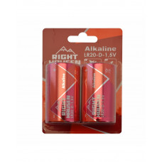 Батарейка RIGHT HAUSEN LR20 щелочная блистер 1х2   HN-302040
