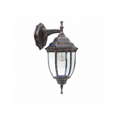 Светильник парковый RIGHT HAUSEN (металл/античное золото) 6 округлых граней 60W E27 ВНИЗ