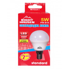 Лампа RIGHT HAUSEN LED Standard ШАР 5W E14 2700K G45 HN-155011